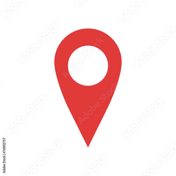 Obraz Czerwona przypinka jako logo