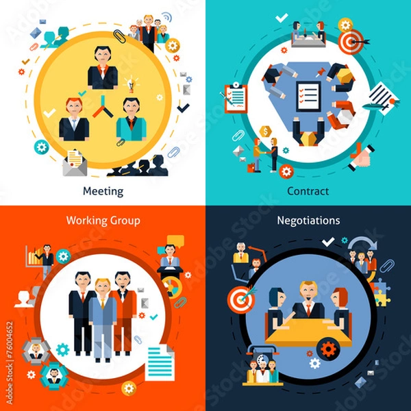 Fototapeta Business Meeting Set