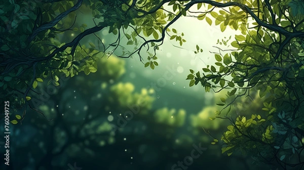Fototapeta Soft blurred natural background with bokeh