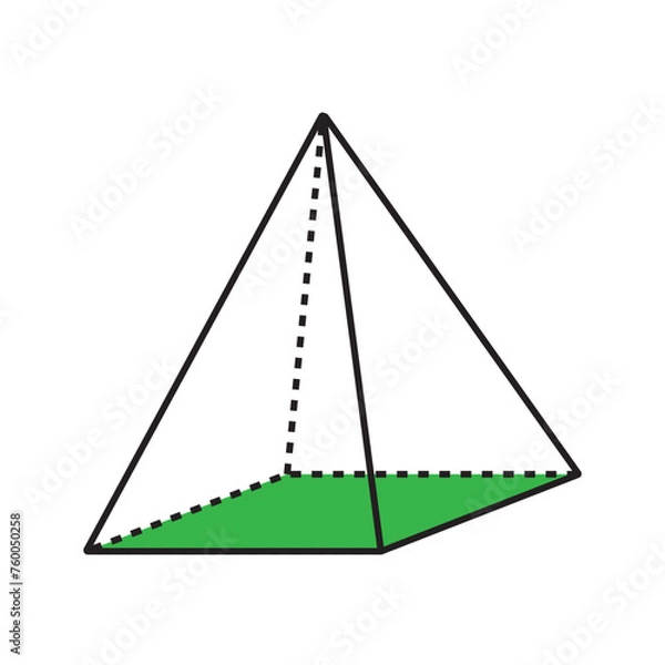 Fototapeta rectangular pyramid icon vector illustration design template