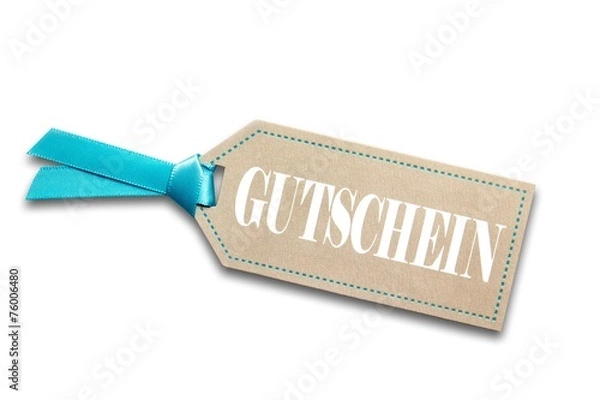 Fototapeta Gutschein Label