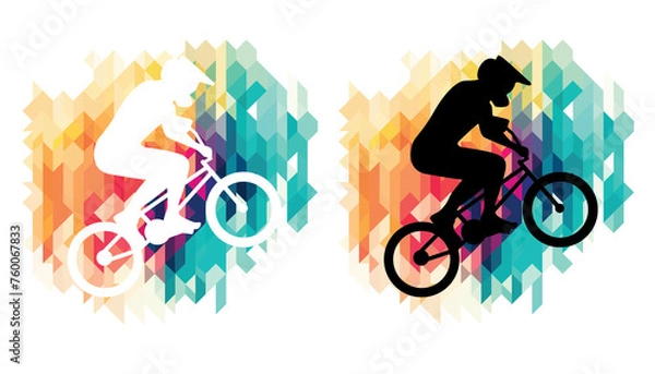 Fototapeta colorful icons on a transparent background