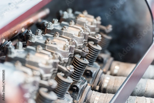 Obraz Old Car Internal Combustion Engine Pistons Close Up