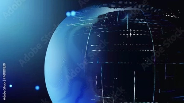 Obraz Planet Earth. World wide web. Global network connection. World map. 3D rendering