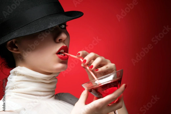 Obraz cocktail girl