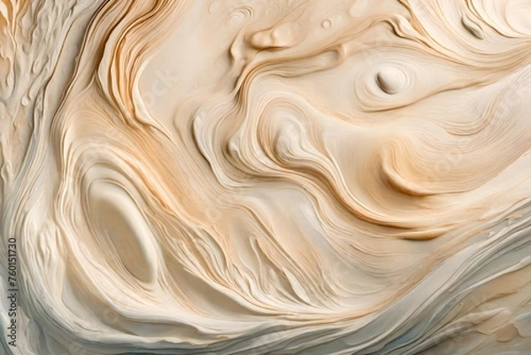 Fototapeta Serene 3D Background Texture Evoking Soft Creamy Surfaces