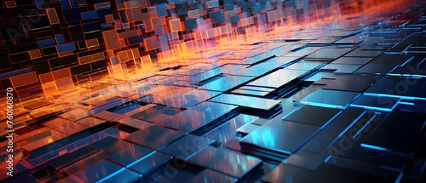 Fototapeta Abstract Digital Data Electronic Chip Set Computer Background