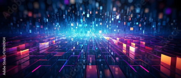 Fototapeta Abstract Digital Data Electronic Chip Set Computer Background