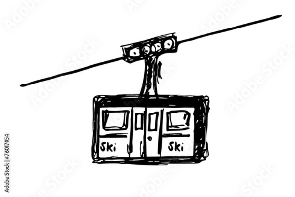 Obraz Bergbahn, Seilbahn - Gondel