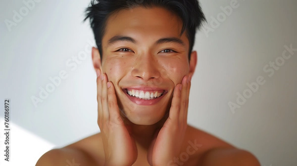 Fototapeta スキンケアする男性