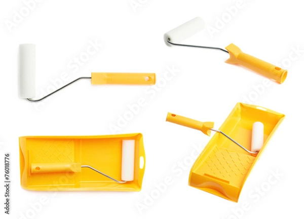 Obraz New paint roller and tray