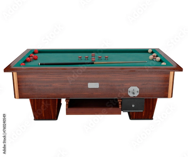 Fototapeta 3d rendering wooden pool table