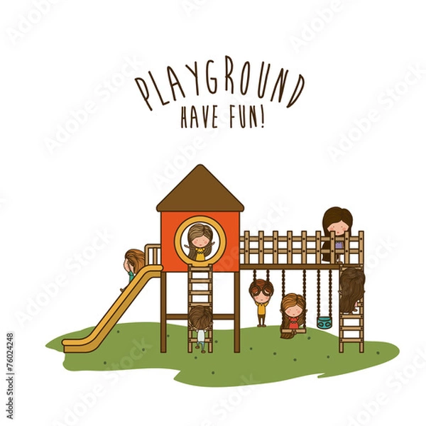 Fototapeta Playground design, vector illustration.