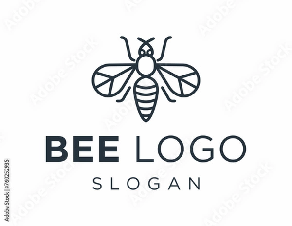 Obraz Logo about Bee on a white background. created using the CorelDraw application.