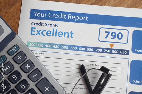 Obraz Credit report with score