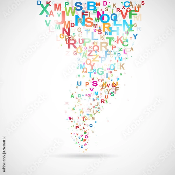 Fototapeta Abstract background with abc letters