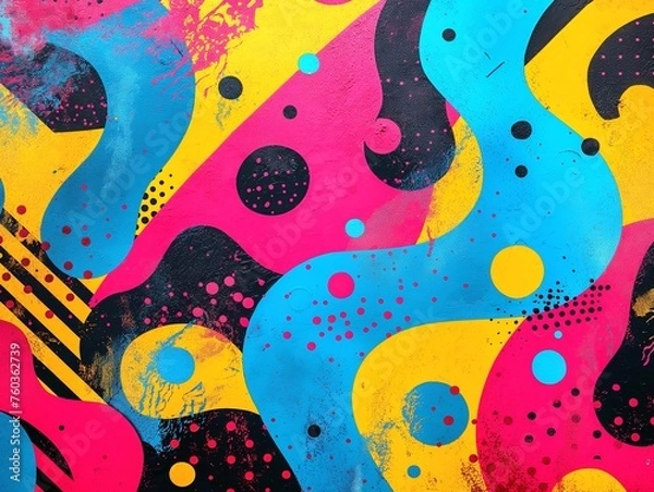 Obraz カラフルで鮮やかな幾何学的ポップアート