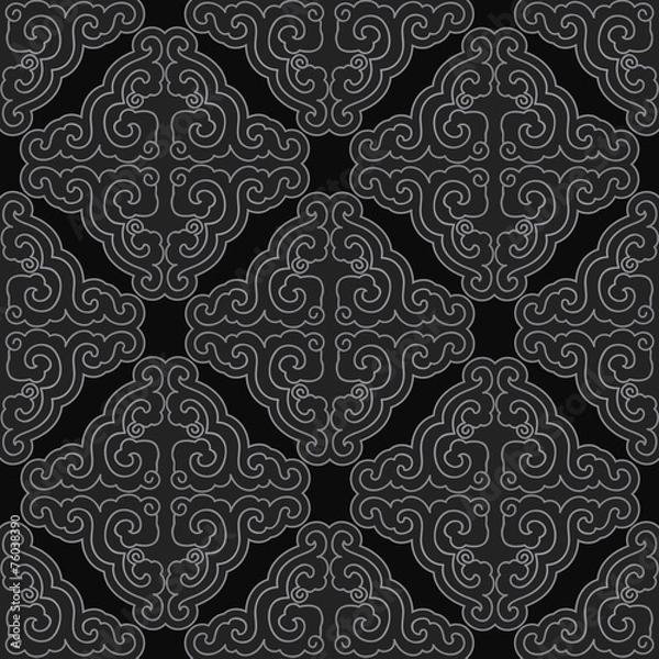 Obraz Damascus. Black pattern.