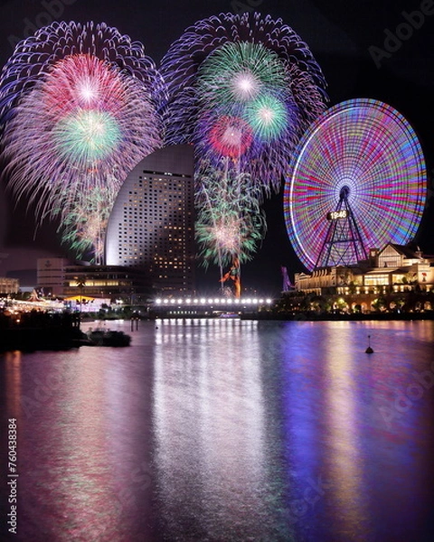 Obraz 横浜みなとみらいスマートフェスティバルの花火