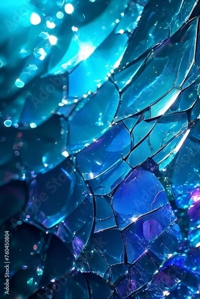 Fototapeta abstract blue background. generative ai