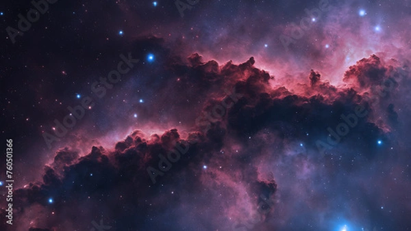 Obraz Deep space nebula with stars.