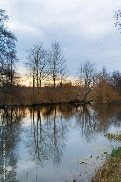 Obraz Winter lake, winter tree, winter landscape there