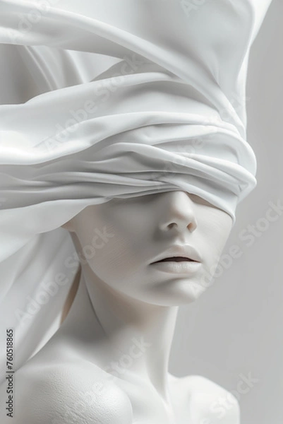 Fototapeta Enigmatic Elegance in White