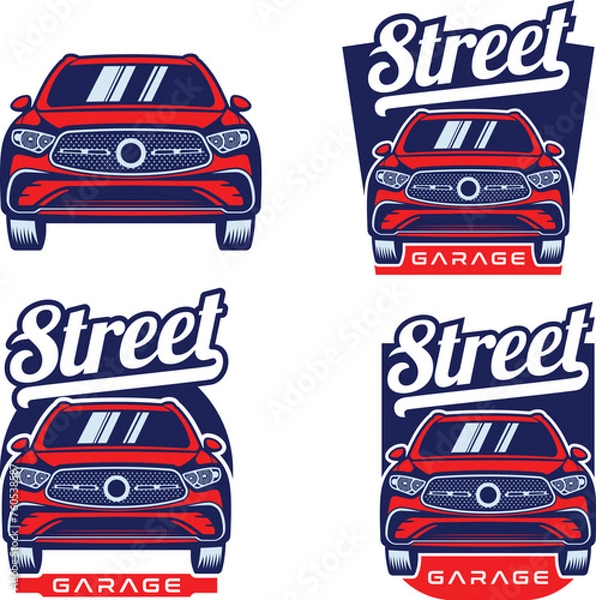 Obraz Vector car illustration logo template
