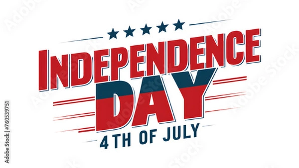 Obraz 4th of July - Independence day, transparent background.