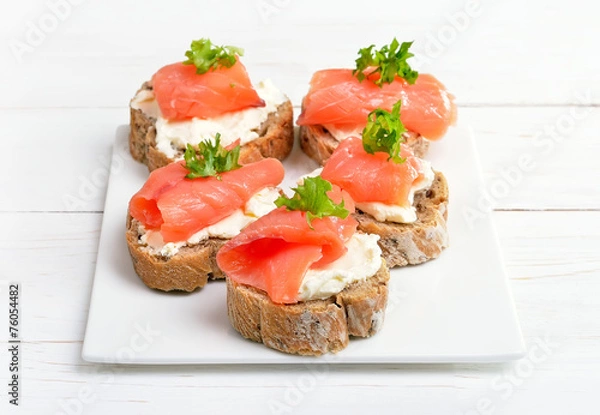 Obraz Sandwiches with salmon