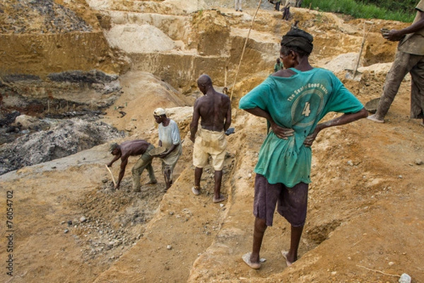 Obraz Wydobywanie diamentów w Sierra Leone