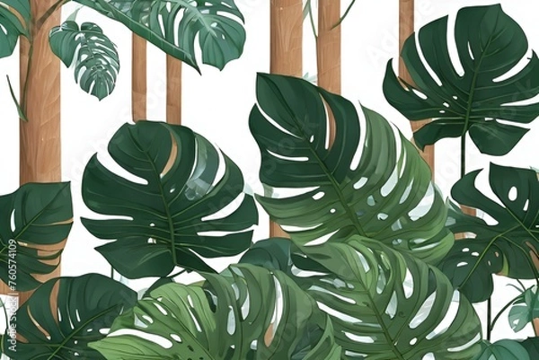 Fototapeta leaves. generative ai