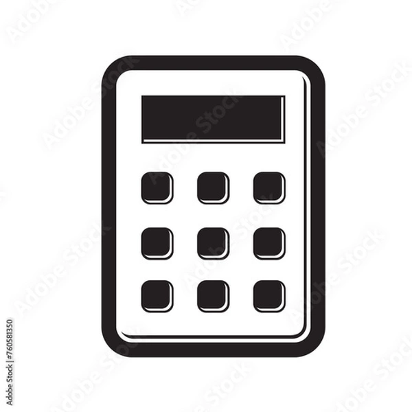 Fototapeta calculator icon in black