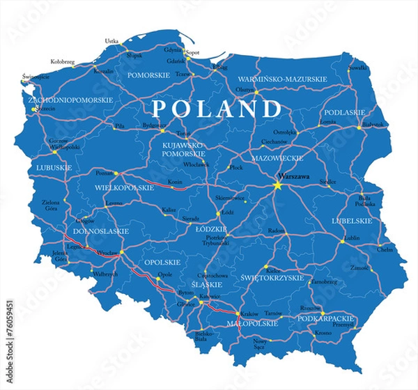 Obraz Poland map