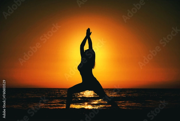 Obraz yoga on the beach