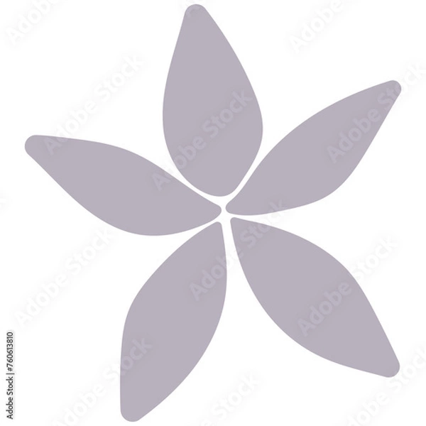 Fototapeta Flat flower bud element for beautiful design. Simple form. Vector drawing.