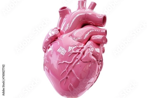 Fototapeta Detailed model of a human heart, perfect for medical concepts