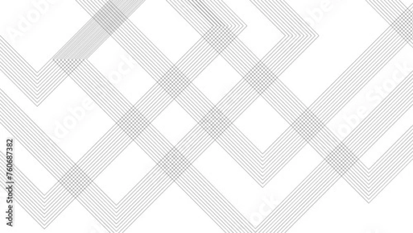 Fototapeta Abstract white and black lines pattern technology on black background. Illustration of the pattern of gray lines on white background with technology futuristic concept.