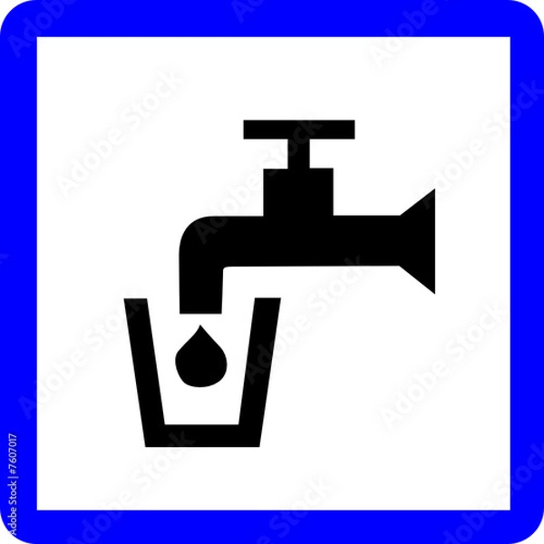 Fototapeta a0087 - Panneau information EAU POTABLE