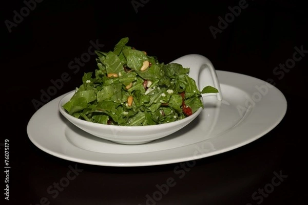 Obraz Rocket salad with cheese and pine nuts