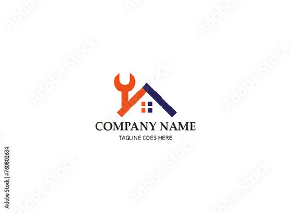 Obraz Creative home repairing logo design
