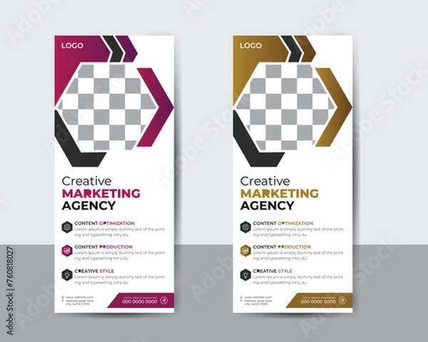 Obraz Corporate roll up banner design template