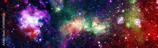 Fototapeta Multicolor outer space. Star field and nebula in deep space many light years far from planet Earth. Elements of this image furnished by NASA.