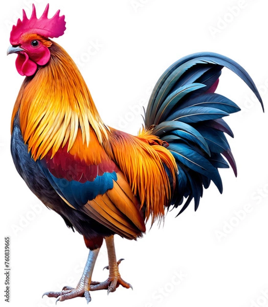 Obraz Colorful rooster isolated
