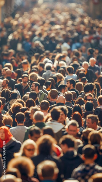 Fototapeta The population of the entire world in 1800 was less than 1 billion, 8k, clear face