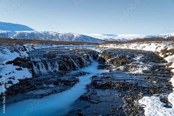 Obraz bruarfoss in winter