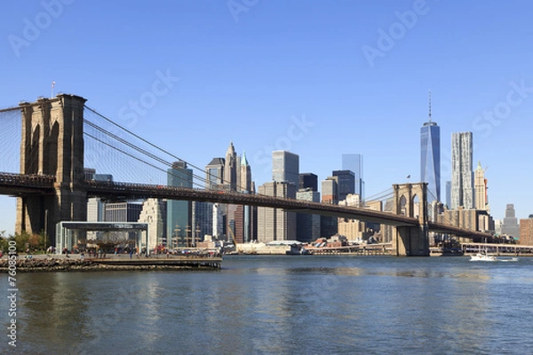 Fototapeta ブルックリンブリッジとマンハッタン
