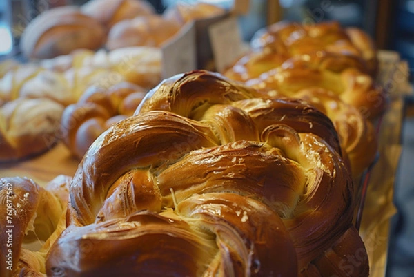 Fototapeta Zopf Bread Artistry - Generative AI