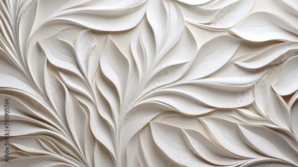 Obraz Curved Relief Pattern on Creamy White Surface