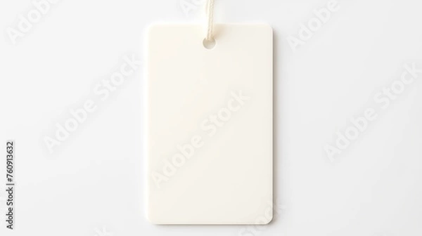 Obraz Ivory Color Blank Tag on White Background